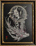 <Broken> Scratchboard Original Artwork by Grace Yu Art Studio
